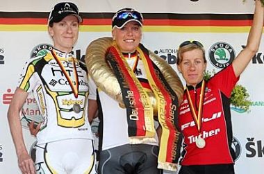 Charlotte Becker è la campionessa nazionale tedesca davanti a Arndt e Worrack - Foto Rad-net.de