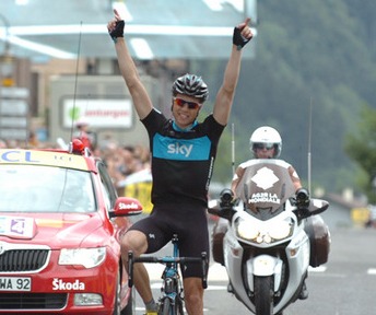 Edvald Boasson Hagen solitario a Sallanches © TeamSky.com
