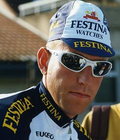 Christophe Moreau in maglia Festina agli inizi della carriera - Foto Wikimedia.org
