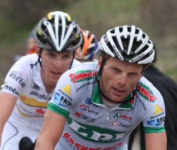 Di Luca e Riccò in azione durante il Giro 2008 © Bettiniphoto