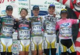 L'HTC-Columbia sul podio della prima tappa - Foto © Cicloweb.it