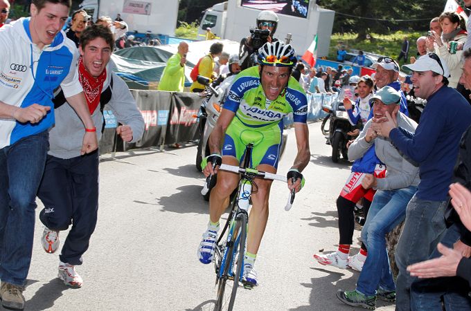 Tutta la rabbia agonistica di Ivan Basso nella fondamentale tappa dello Zoncolan © Bettiniphoto