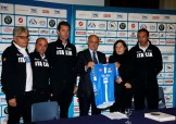 I quattro ct azzurri con Di Rocco, Gabiotti e la maglia © Bettiniphoto