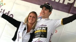 Taylor Phinney sul podio - Foto Olympiastour.com