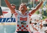 Claudio Chiappucci nel giorno magico del Sestrière - Foto Roberto Bettini