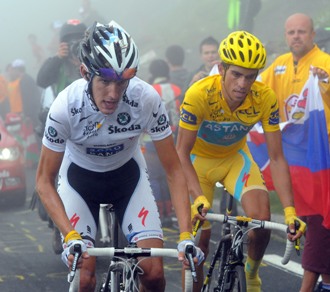 Schleck e Contador sul Tourmalet © Bettiniphoto