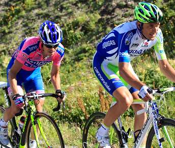 Ivan Basso e Damiano Cunego, inseparabili anche nella classifica generale © Bettiniphoto