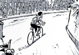 Una pagina del volume Bottecchia edito da Tunuè