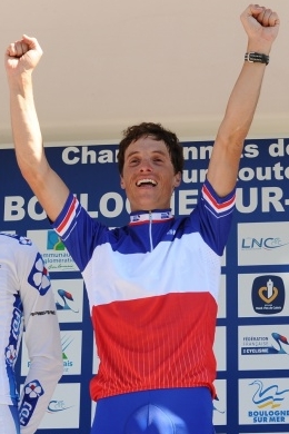 Sylvain Chavanel con la nuova fiammante maglia di campione nazionale francese © L'Équipe