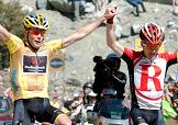 La RadioShack ha dominato la corsa: a Mt Baldy arrivo in parata con Horner e Leipheimer - Foto Cyclingweekly.co.uk