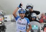 Domenico Pozzovivo, vincitore della tappa sul Passo Maniva al Brixia Tour - Foto Uff. Stampa della corsa © Rodella 2000