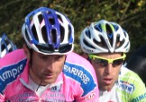 Michele Scarponi e Vincenzo Nibali, grandi duellanti sul traguardo di Macerata © Bettiniphoto