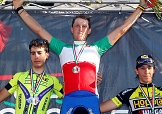 Matteo Trentin Campione d'Italia Under 23, sul podio tra Fabio Aru e Andrea Fedi © Bettiniphoto
