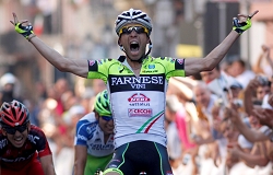 Giovanni Visconti precede Mauro Santambrogio e Simone Ponzi e si aggiudica il terzo titolo tricolore da professionista © Bettiniphoto