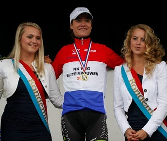 Marianne Vos sul palco delle premiazioni del Campionato Nazionale olandese © Facebook