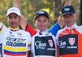 Il podio della Vuelta de Chile: Almonacid ha battuto Cárdenas e Garrido - Foto Uff. stampa GW-Shimano © Luis Barbosa
