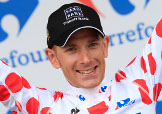 Il meritato premio per Michael Christiansen Mørkøv: la maglia a pois © Bettiniphoto