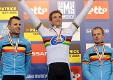 Rob Peeters, Niels Albert e Kevin Pauwels sul podio del Mondiale dominato dal Belgio © Bettiniphoto