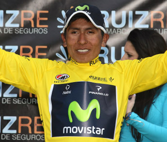 Nairo Quintana veste la maglia gialla di leader della classifica generale nella Vuelta a Murcia © Bettiniphoto