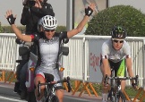 Prima vittoria della stagione per Trixi Worrack, che nella seconda tappa del Tour of Qatar batte la connazionale Judith Arndt, ora nuova leader della corsa © Cicloweb.it - Foto Sebastiano Cipriani