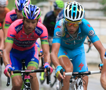 Vincenzo Nibali e Michele Scarponi correranno da compagni di squadra nell'Astana 2014 © Bettiniphoto