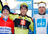 Martin Bina sul podio di Hoogerheide tra Lars Van der Haar e Simon Zahner © Dion Kerckhoffs/Cor Vos/Bettiniphotoo
