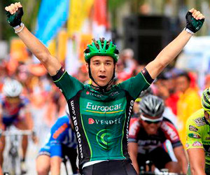Bryan Coquard esulta al Tour of Langkawi © wielerrevue.nl