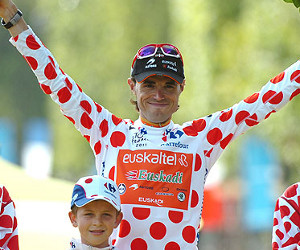 Al Tour de France 2011 Samuel Sánchez si aggiudica la maglia a pois di miglior scalatore © orbea.com
