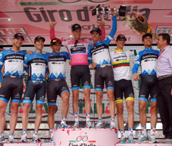 Nel 2012 la vittoria più importante della Garmin è giunta al Giro d'Italia. Sapranno ripetersi gli uomini di Vaughters? © Bettiniphoto