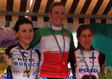 Il podio della crono tricolore con Tatiana Guderzo che prevale su Elisa Longo Borghini e Silvia Valsecchi © Facebook
