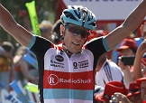 Chris Horner, vincitore al Mirador de Lobeira e nuova maglia rossa della Vuelta © Bettiniphoto
