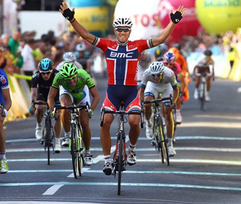 A Zakopane Thor Hushovd vince la sua seconda tappa al Tour de Pologne © TDW