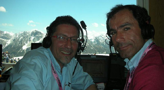 Francesco Pancani e Davide Cassani hanno commentato per la Rai il Giro d'Italia 2013 © multimedia.quotidiano.net