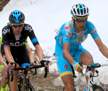 Vincenzo Nibali contro Bradley Wiggins: è questa la grande sfida del 96° Giro d'Italia © Bettiniphoto