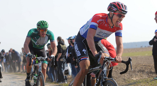 Niki Terpstra porta un gran bel terzo posto alla Parigi-Roubaix ma pure Stybar ha ben figurato © Omega Pharma QuickStep - Tim De Waele