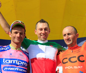 Il podio del Campionato Italiano con Santaromita tricolore © Bettiniphoto