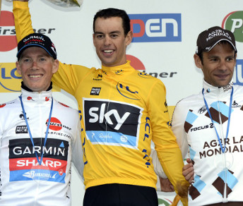 Da sinistra: Talansky, Porte e Péraud, podio finale della Parigi-Nizza © teamsky.com