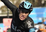 Richie Porte esultante sul traguardo di Beasain nella quinta tappa del Giro dei Paesi Baschi © teamsky.com