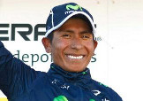 Nairo Quintana sul podio dopo la vittoria a Vallter 2000, terza tappa della Volta Ciclista a Catalunya © Movistar Team