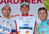 Il podio finale dell'Eneco Tour 2013. Da sinistra: Tom Dumoulin, il vincitore Zdenek Stybar ed Andriy Grivko © Tim de Waele