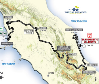 La planimetria della Tirreno-Adriatico 2014 © RCS Sport