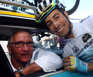 Fabio Aru al Giro d'Italia con Giuseppe Martinelli © Bettiniphoto