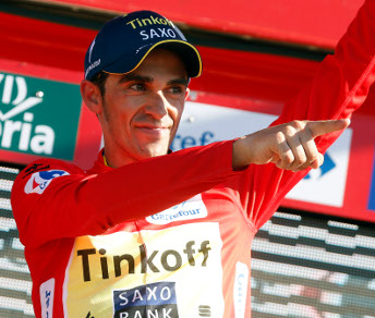 Alberto Contador in maglia roja © Bettiniphoto