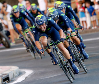 La Movistar vince la cronosquadre d'apertura della Vuelta © Bettiniphoto