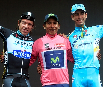 Nairo Quintana, Rigoberto Urán, Fabio Aru: rivedremo alla Vuelta a España l'intero podio del Giro d'Italia © Bettiniphoto