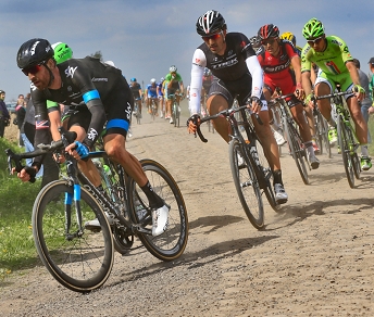 Bradley Wiggins, Fabian Cancellara, Greg Van Avermaet, Peter Sagan: alcuni dei protagonisti della Roubaix © Bettiniphoto