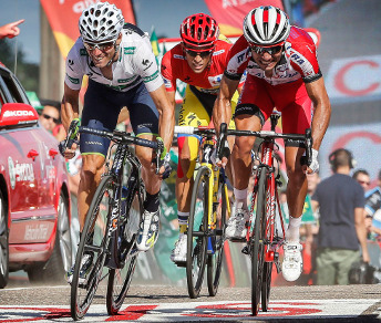 Davanti a tutti Alejandro Valverde, Joaquim Rodríguez ed Alberto Contador © Cor Vos