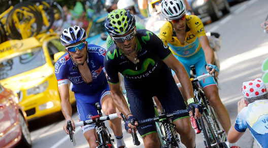 Alejandro Valverde in azione verso Chamrousse © Bettiniphoto