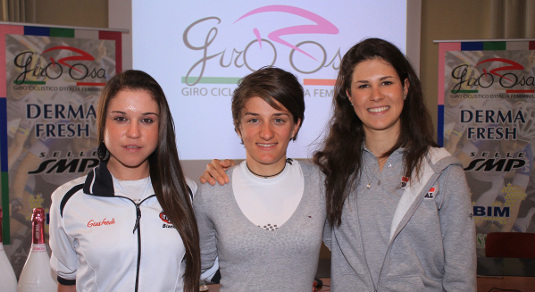 Anna Trevisi, Valentina Scandolara ed Elena Cecchini saranno al via del 26° Giro Rosa © Ufficio Stampa Giro Rosa