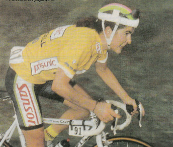 Fabiana Luperini sulle rampe di La Mongie al Tour '95 © Archivio fotografico Fabiana Luperini